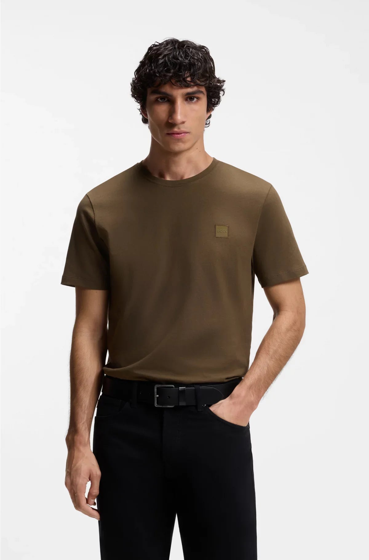COTTON-JERSEY T-SHIRT WITH LOGO PATCH