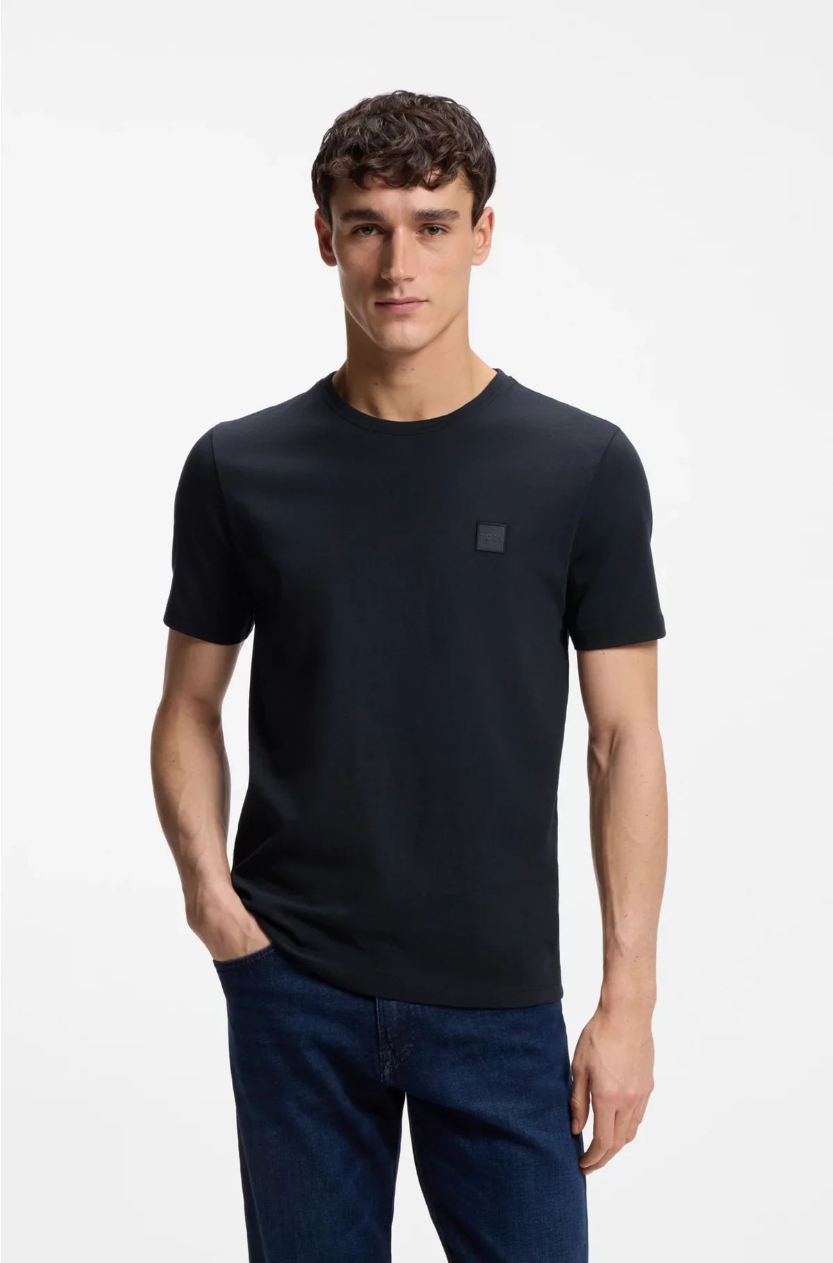 COTTON-JERSEY T-SHIRT WITH LOGO PATCH
