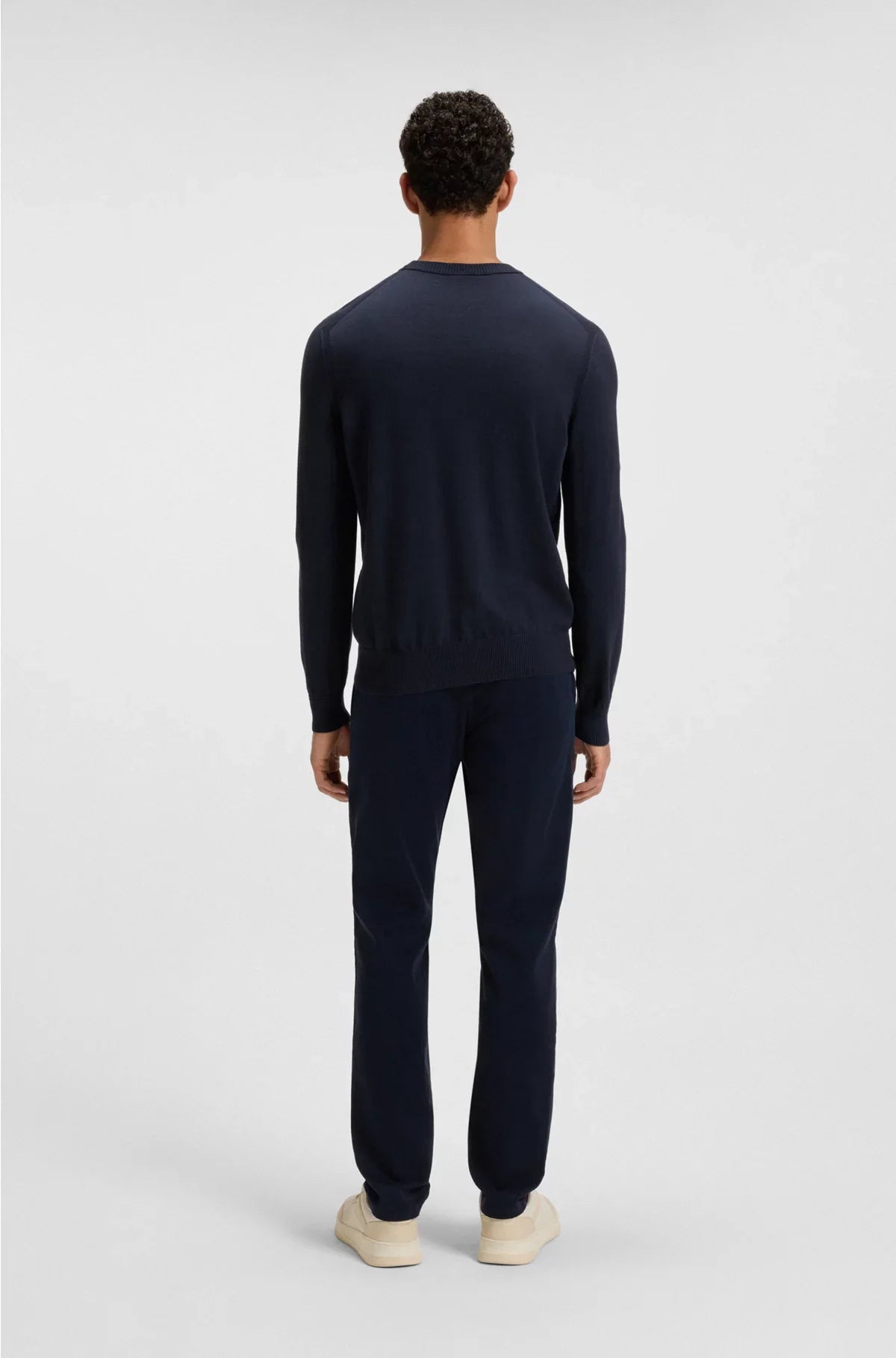 KNITTED-COTTON SWEATER WITH EMBROIDERED LOGO
