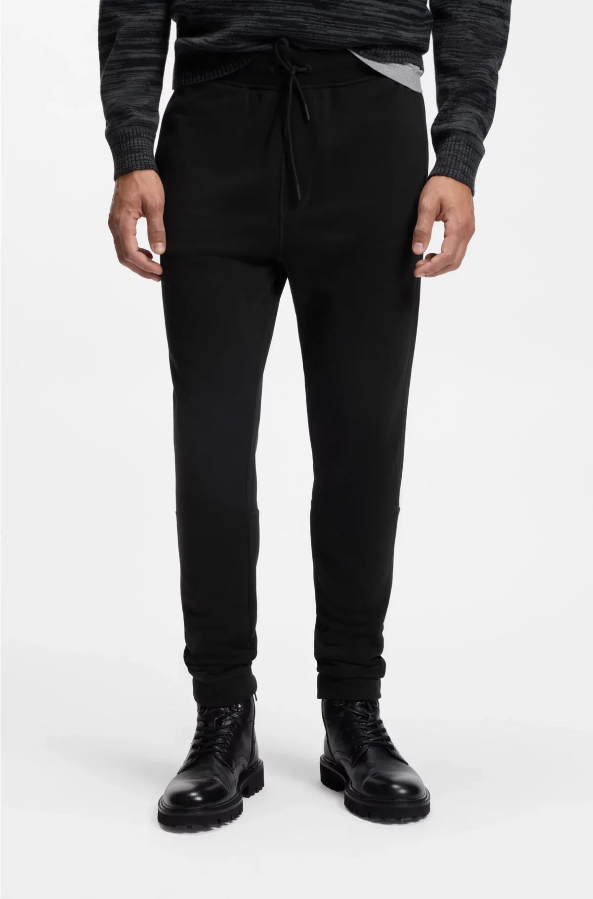 PANTALONI DELLA TUTA IN SPUGNA DI COTONE CON PATCH LOGO
