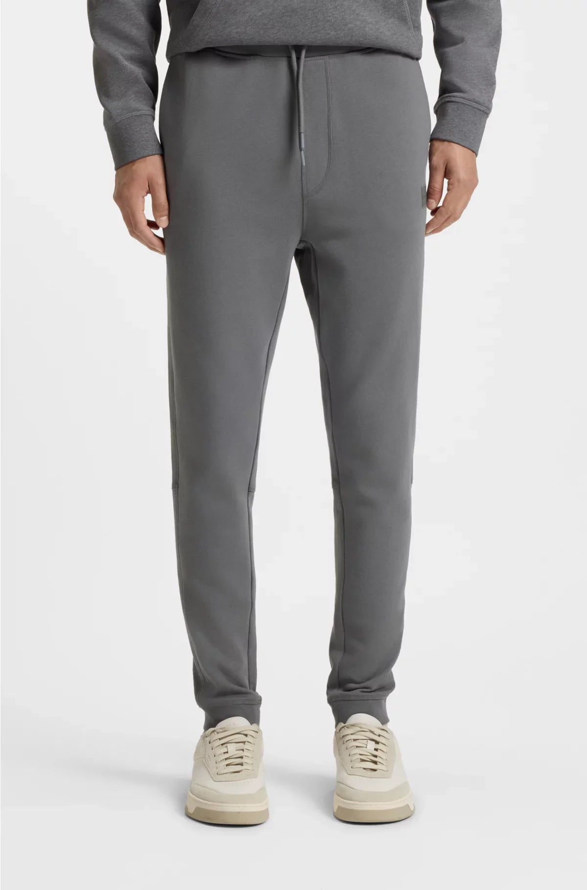 PANTALONI DELLA TUTA IN SPUGNA DI COTONE CON PATCH LOGO