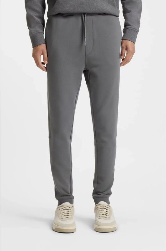 COTTON-TERRY TRACKSUIT BOTTOMS WITH LOGO PATCH