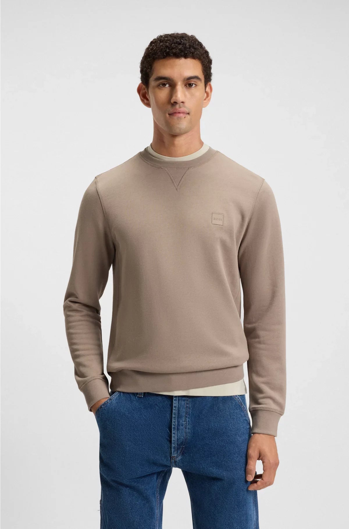 COTTON-TERRY SWEATSHIRT WITH LOGO PATCH