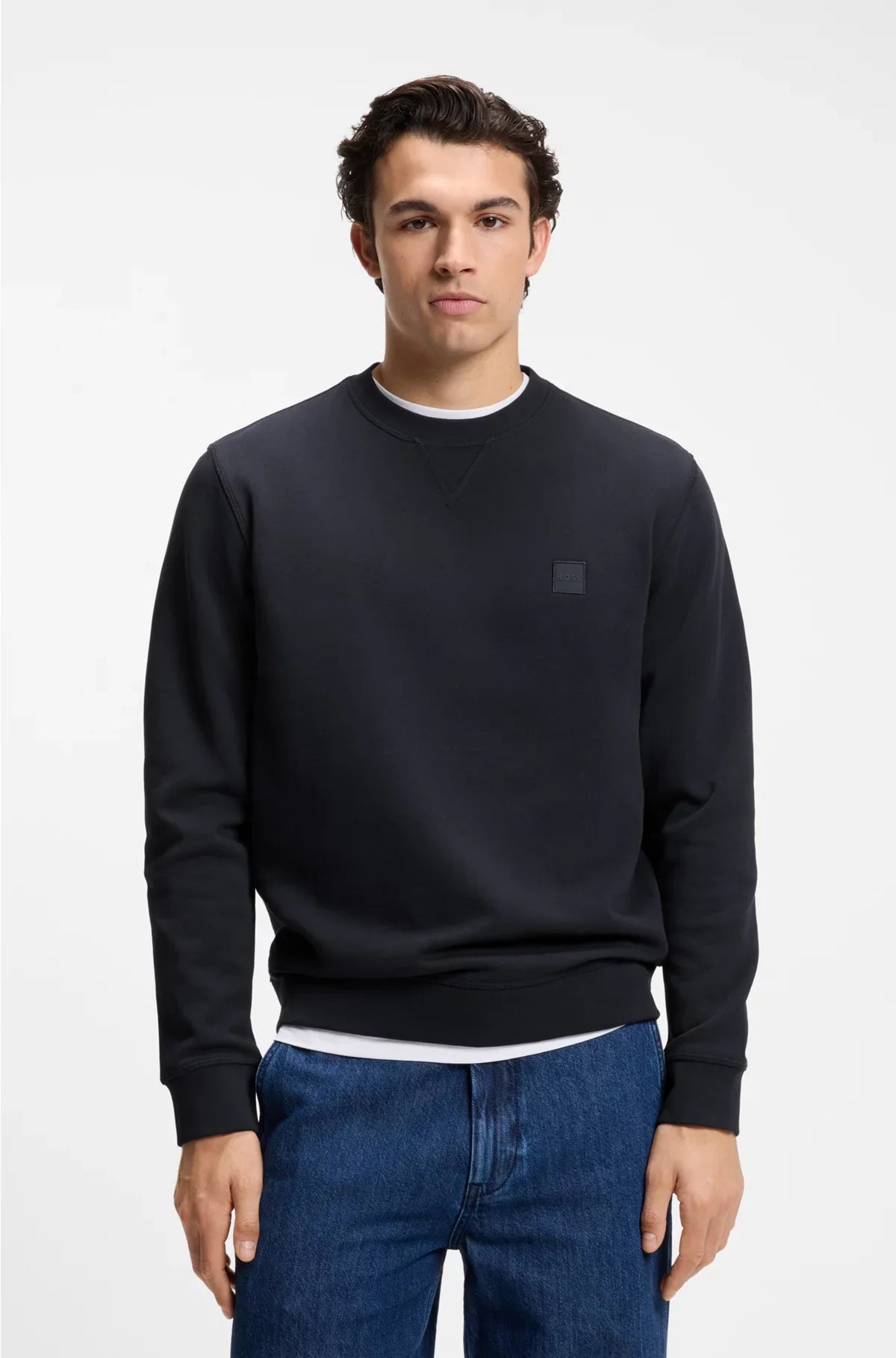 COTTON-TERRY SWEATSHIRT WITH LOGO PATCH