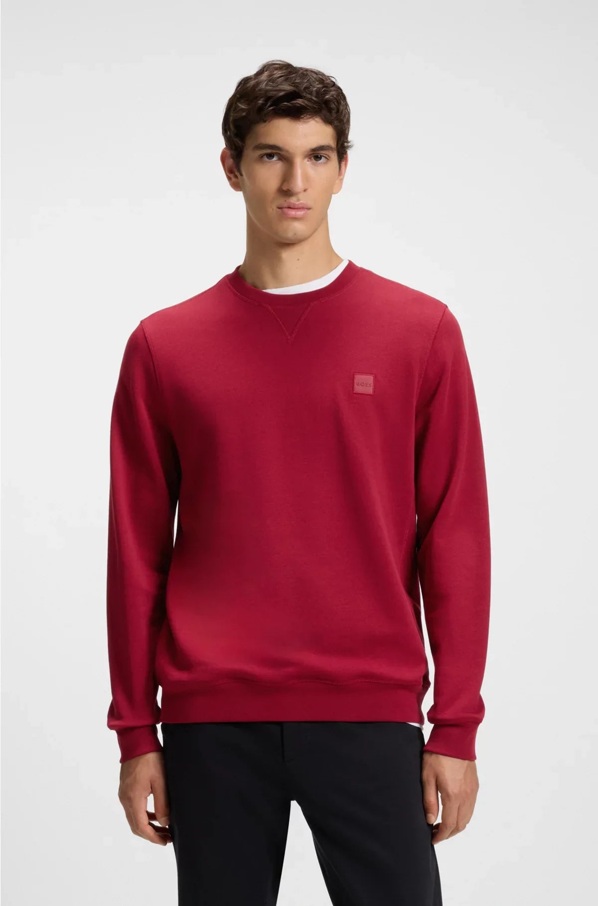COTTON-TERRY SWEATSHIRT WITH LOGO PATCH