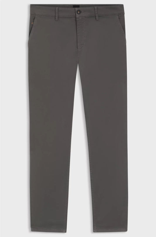 CHINO A VITA SFUMATA IN RASO DI COTONE STRETCH