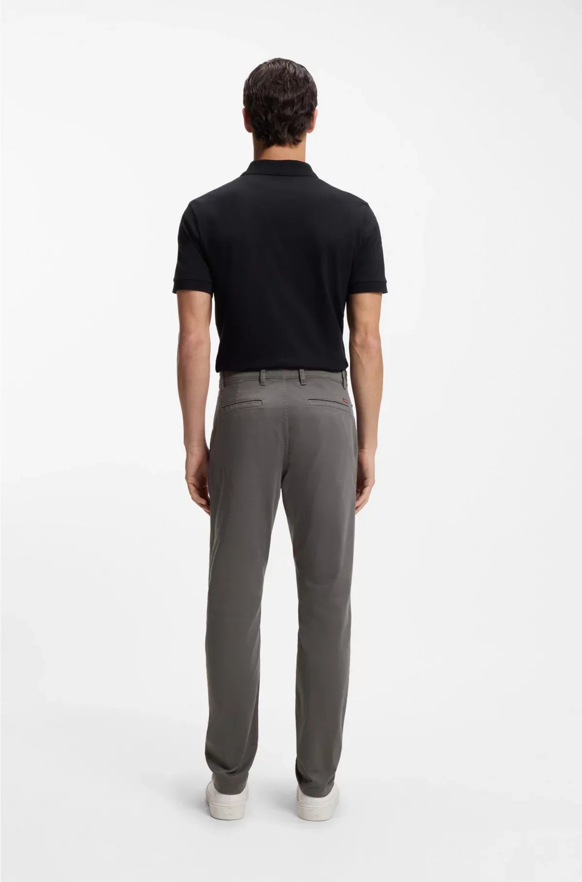 TAPERED-FIT CHINOS IN STRETCH-COTTON SATIN