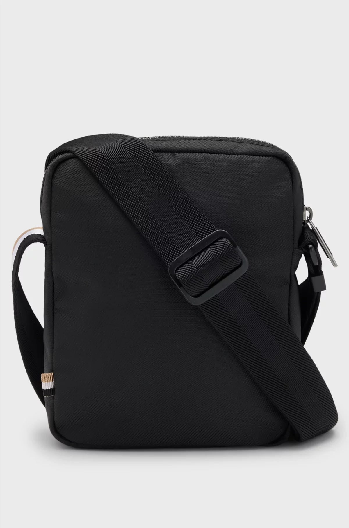 CROSSBODY BAG WITH CONTRAST LOGO AND SIGNATURE-STRIPE STRAP