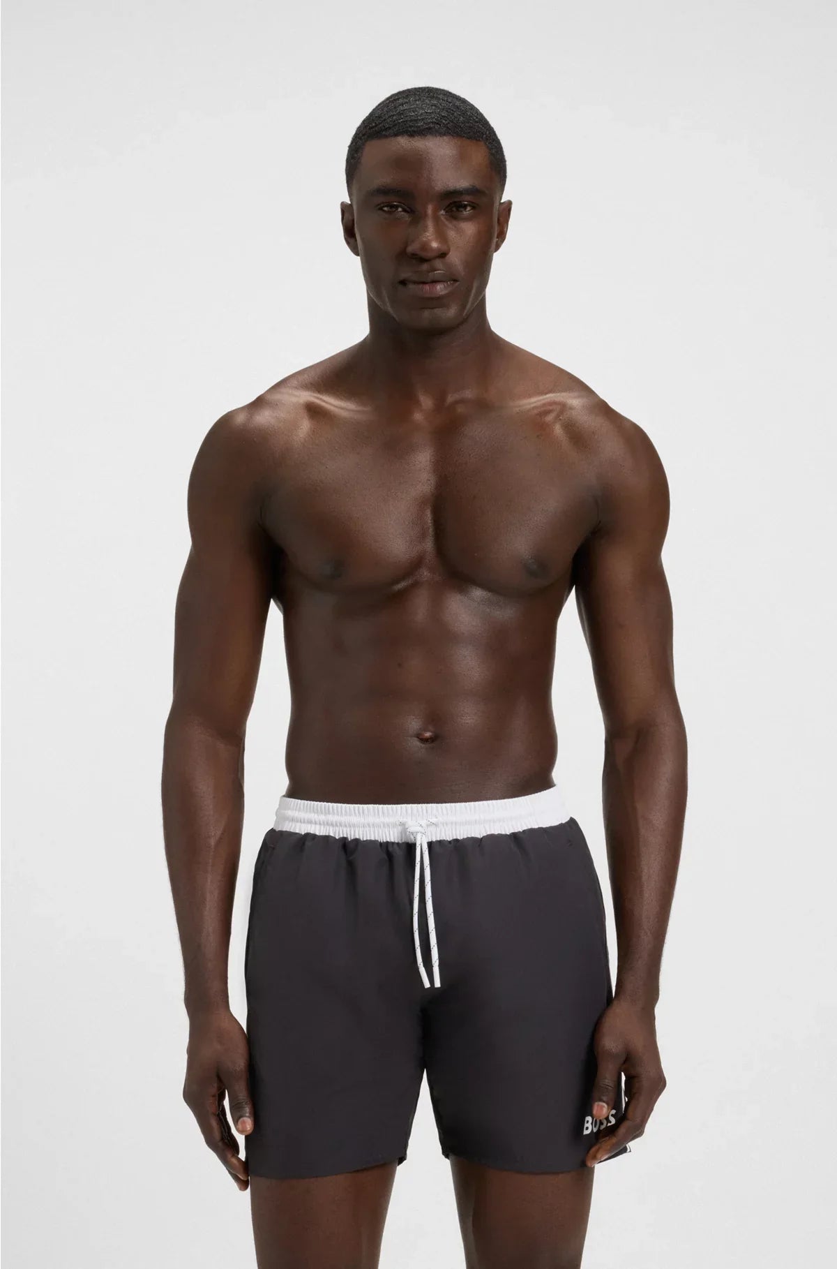 SWIM SHORTS WITH CONTRAST LOGO