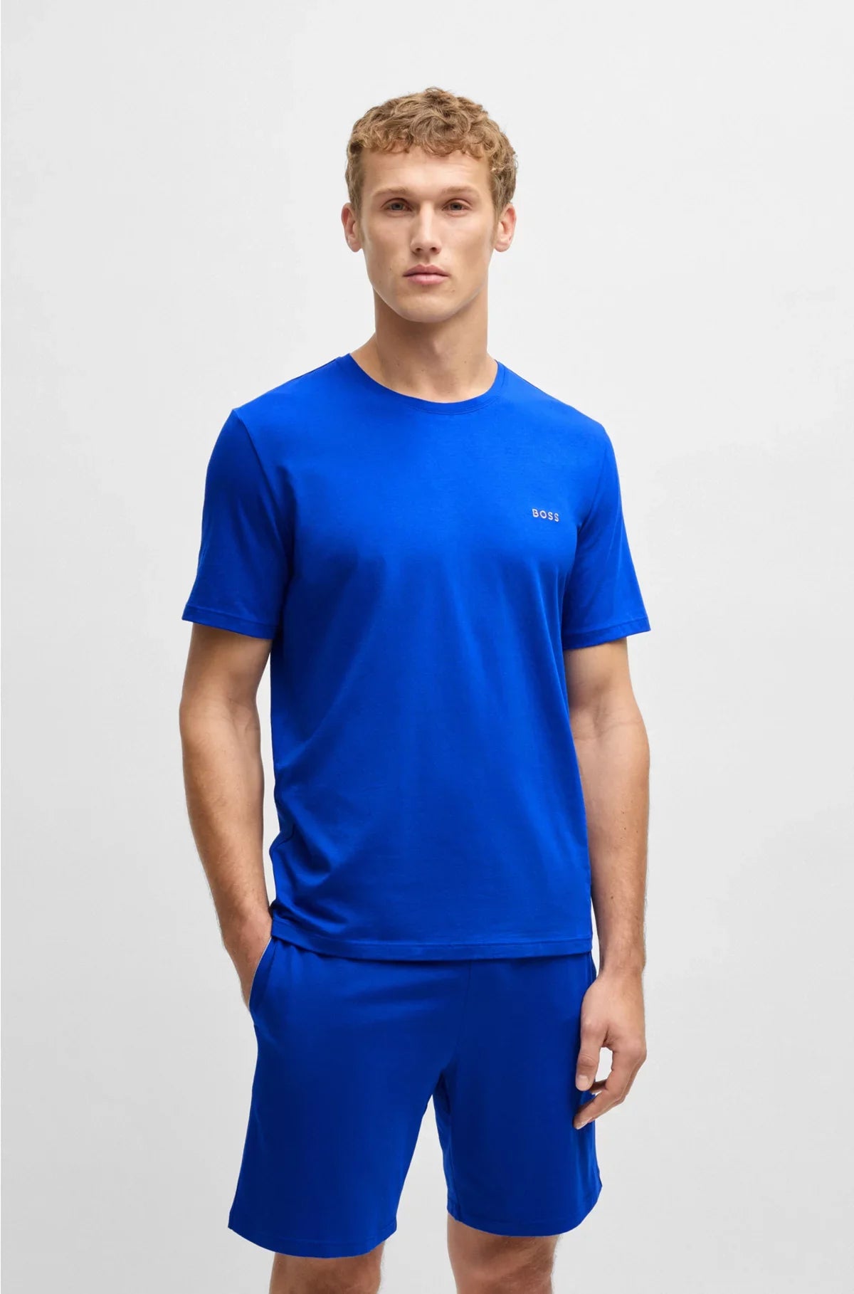 EMBROIDERED-LOGO T-SHIRT IN STRETCH COTTON