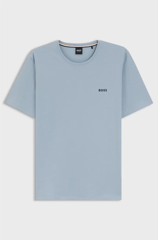 EMBROIDERED-LOGO T-SHIRT IN STRETCH COTTON