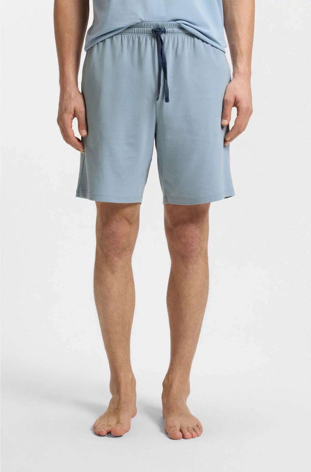 STRETCH-COTTON SHORTS WITH EMBROIDERED LOGO