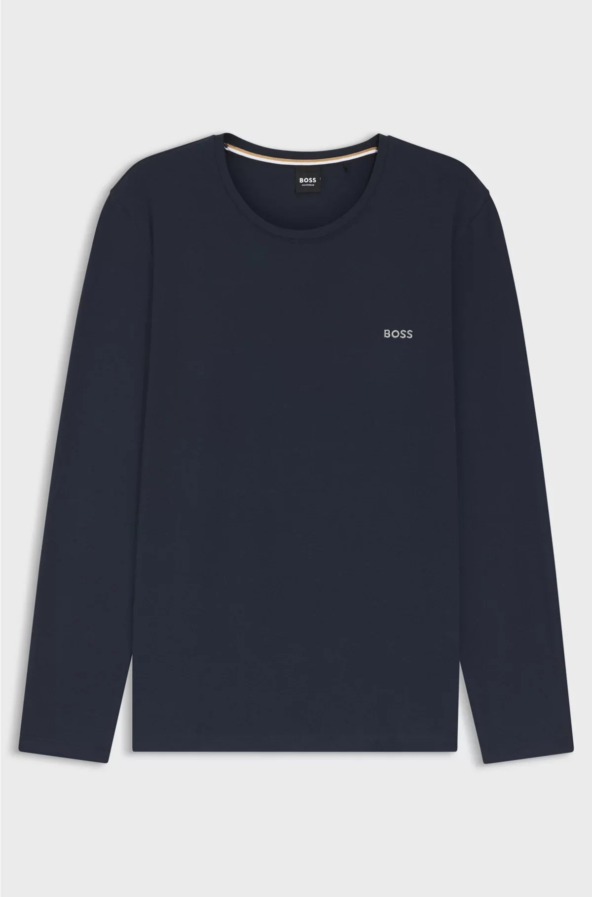 LONG-SLEEVED T-SHIRT IN STRETCH COTTON WITH EMBROIDERED LOGO