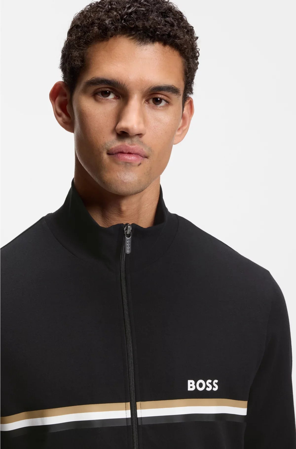 STRETCH-COTTON REGULAR-FIT TRACKSUIT SET WITH SIGNATURE DETAILS