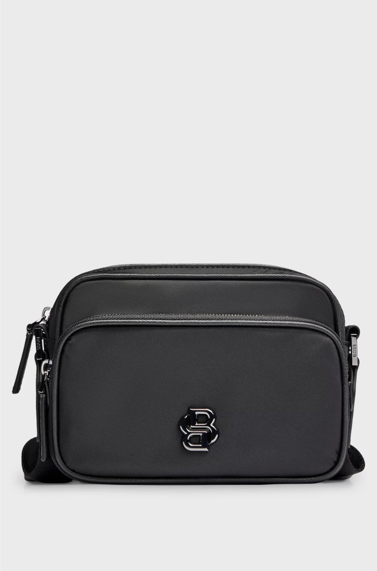 TWILL CROSSBODY BAG WITH DOUBLE B MONOGRAM