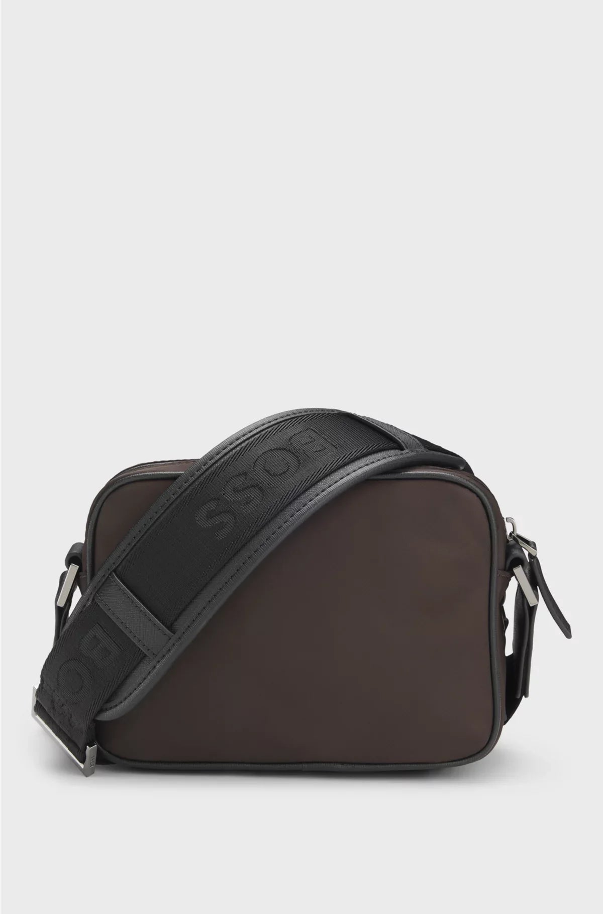 TWILL CROSSBODY BAG WITH DOUBLE B MONOGRAM
