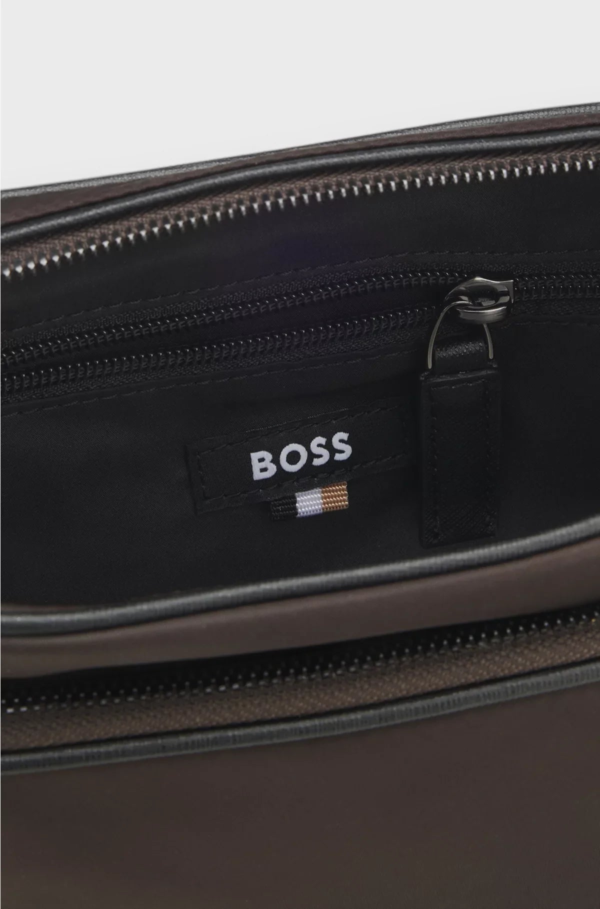 TWILL CROSSBODY BAG WITH DOUBLE B MONOGRAM