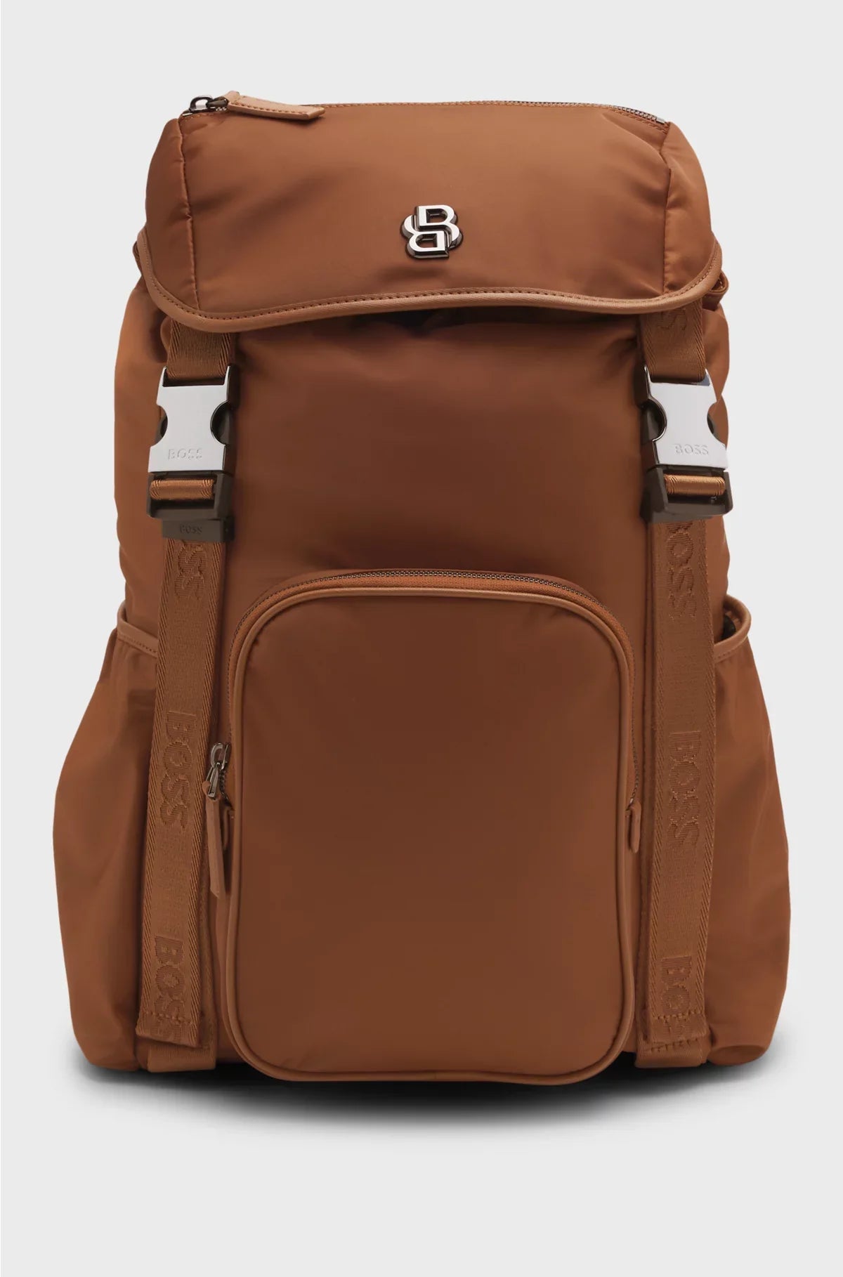 TWILL BACKPACK WITH DOUBLE B MONOGRAM