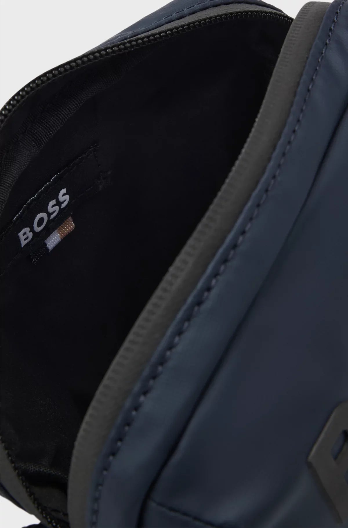 FAUX-LEATHER REPORTER BAG WITH TONAL LOGO