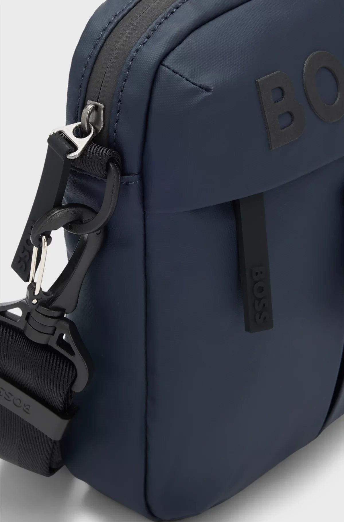 FAUX-LEATHER REPORTER BAG WITH TONAL LOGO