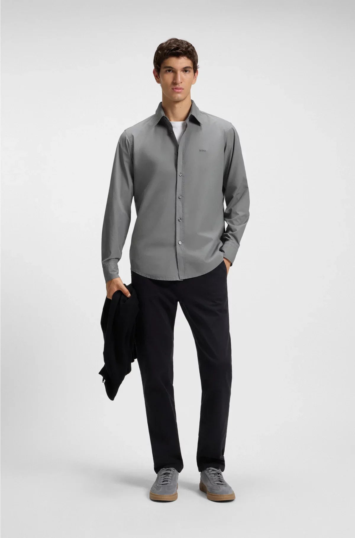 REGULAR-FIT SHIRT IN COTTON POPLIN
