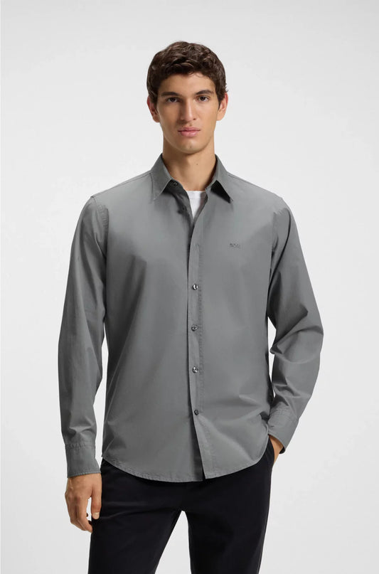 REGULAR-FIT SHIRT IN COTTON POPLIN
