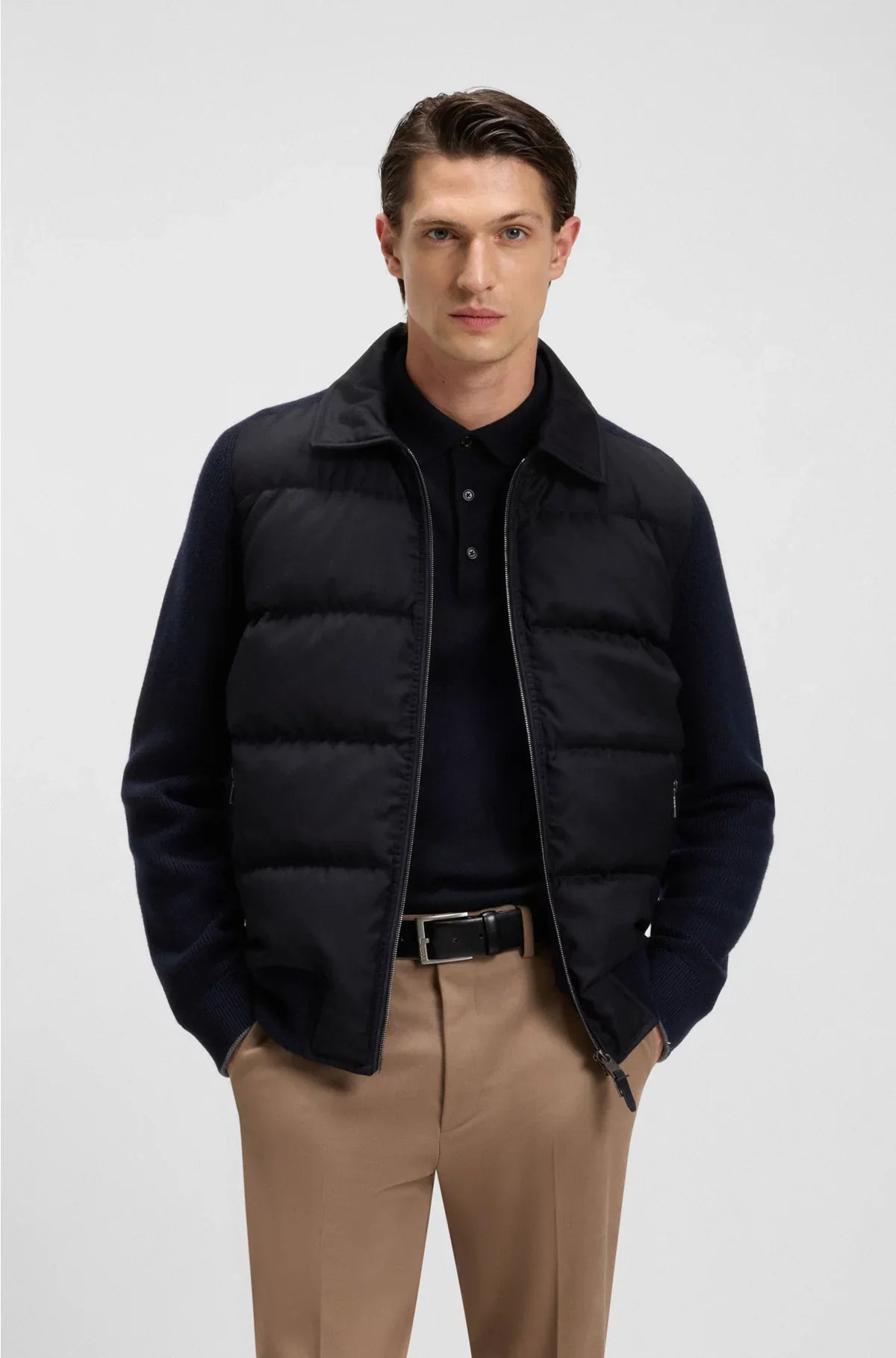 HYBRID JACKET WITH GOOSE DOWN AND FEATHER FILLING