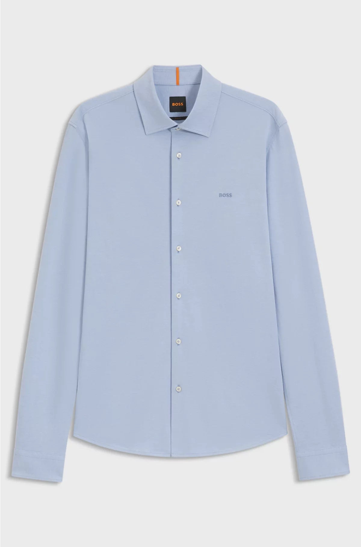 SLIM-FIT SHIRT IN MELANGE COTTON PIQUE