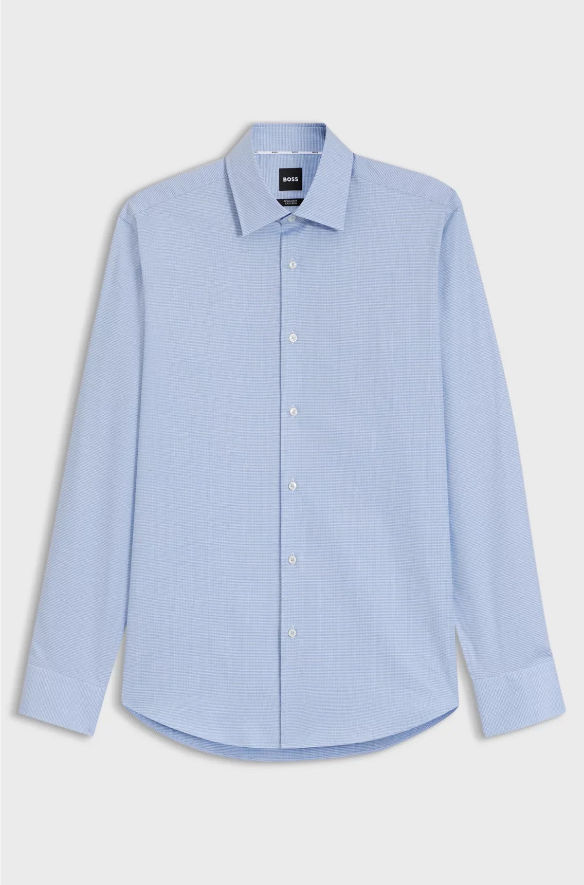 REGULAR-FIT SHIRT IN EASY-IRON PEPITA STRETCH COTTON