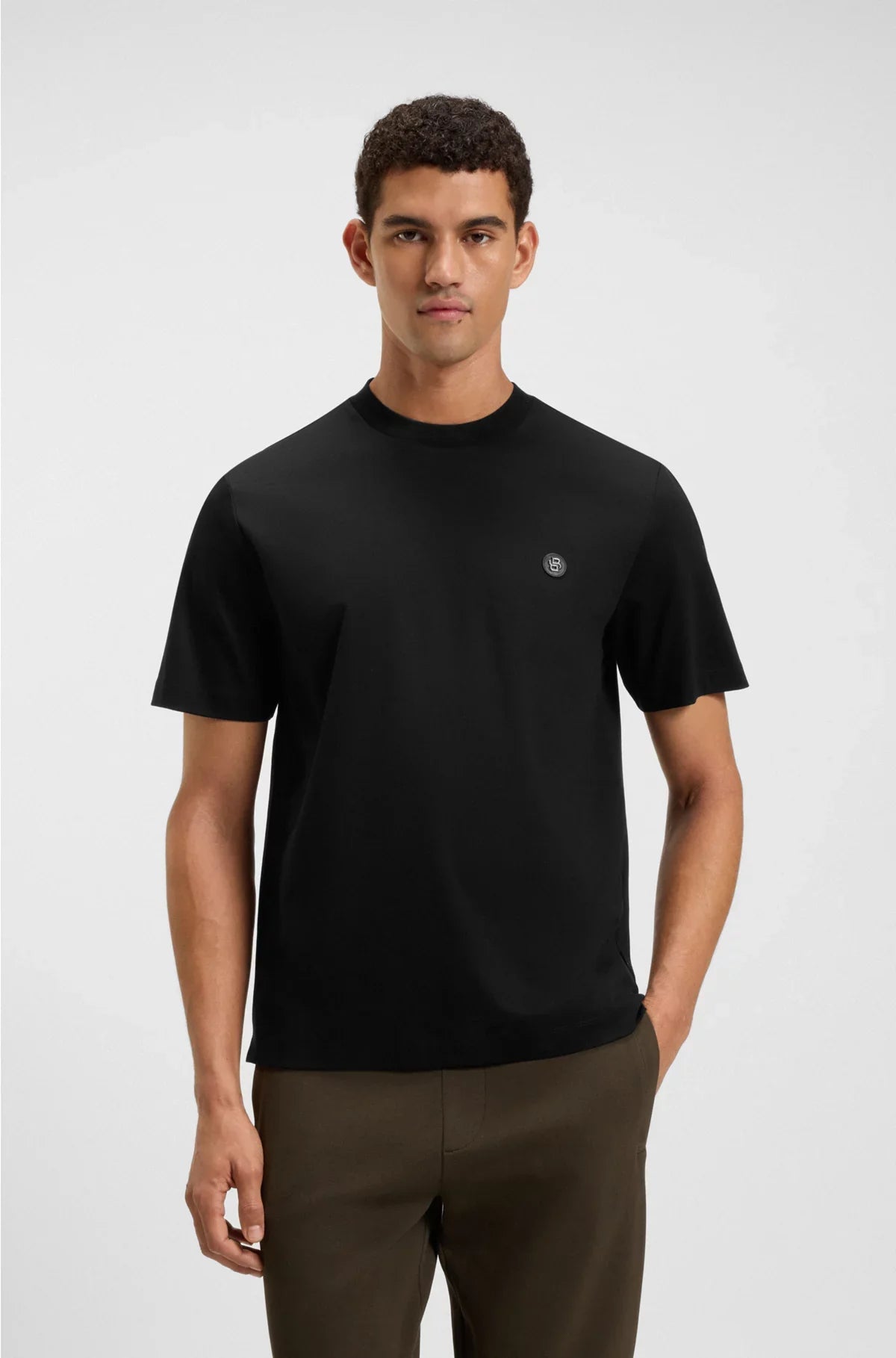 T-SHIRT REGULAR FIT IN COTONE CON MONOGRAMMA B DOPPIA