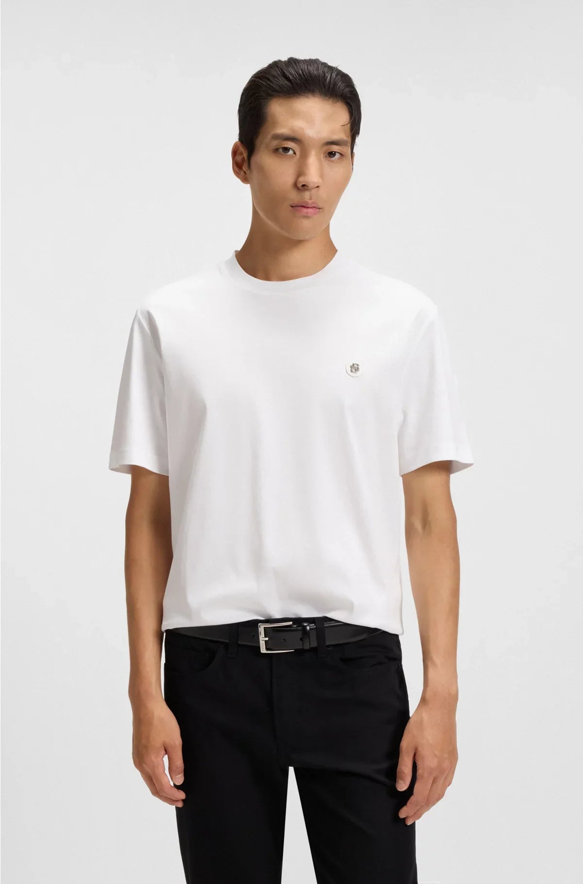 T-SHIRT REGULAR FIT IN COTONE CON MONOGRAMMA B DOPPIA