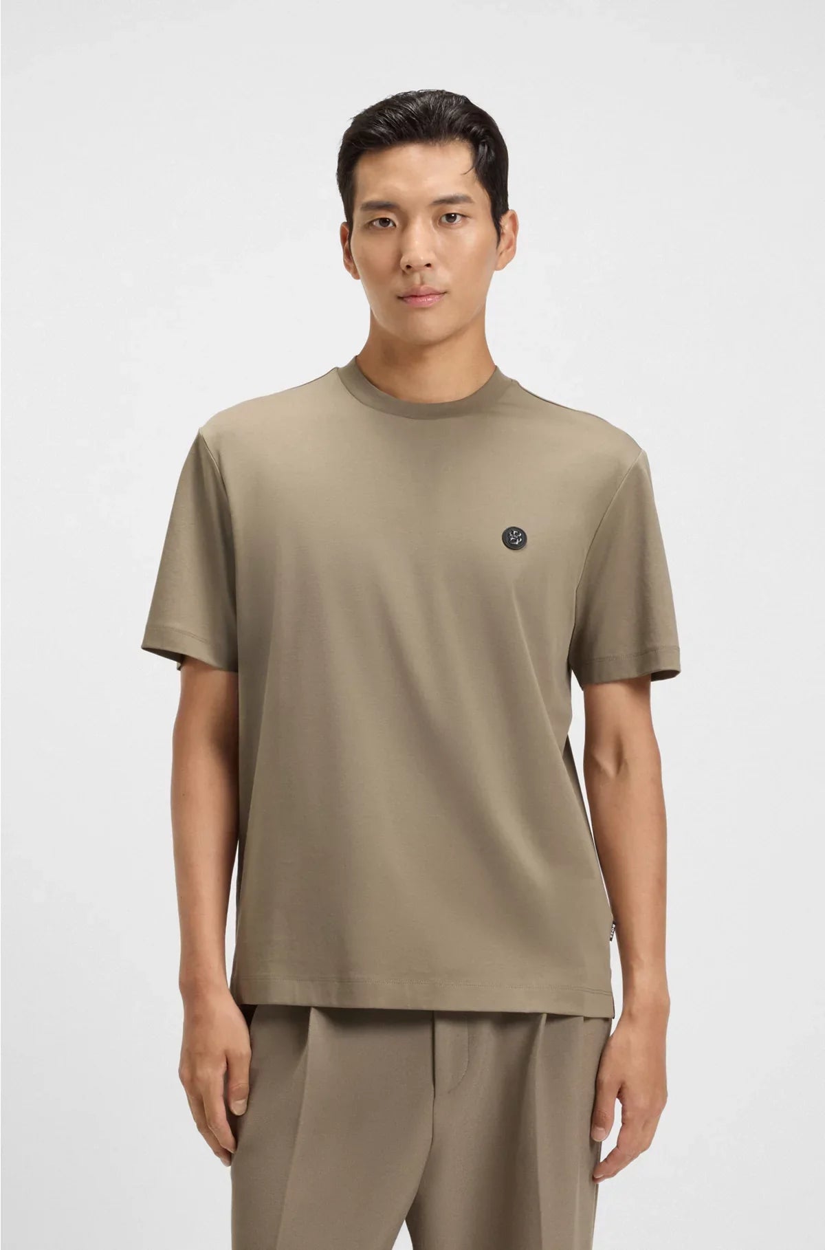 T-SHIRT REGULAR FIT IN COTONE CON MONOGRAMMA B DOPPIA