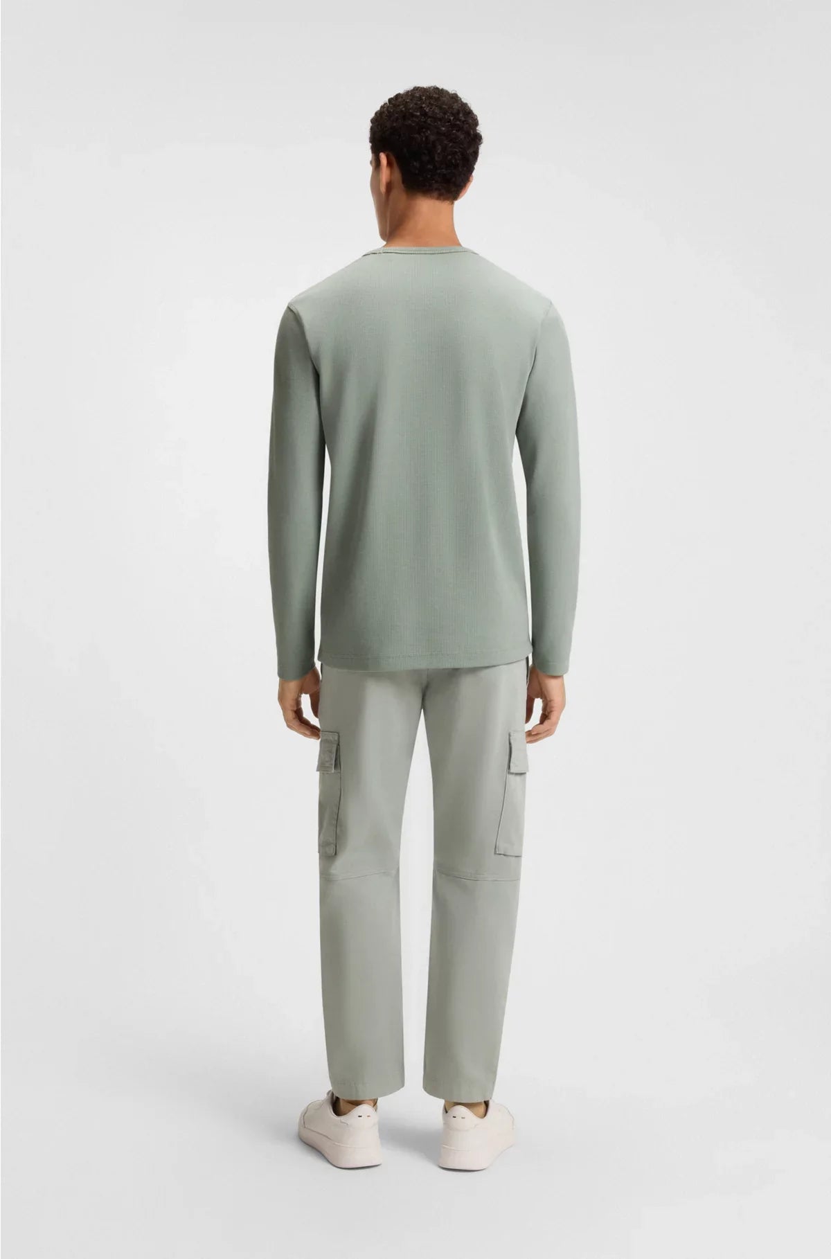 COTTON-BLEND T-SHIRT WITH WAFFLE STRUCTURE