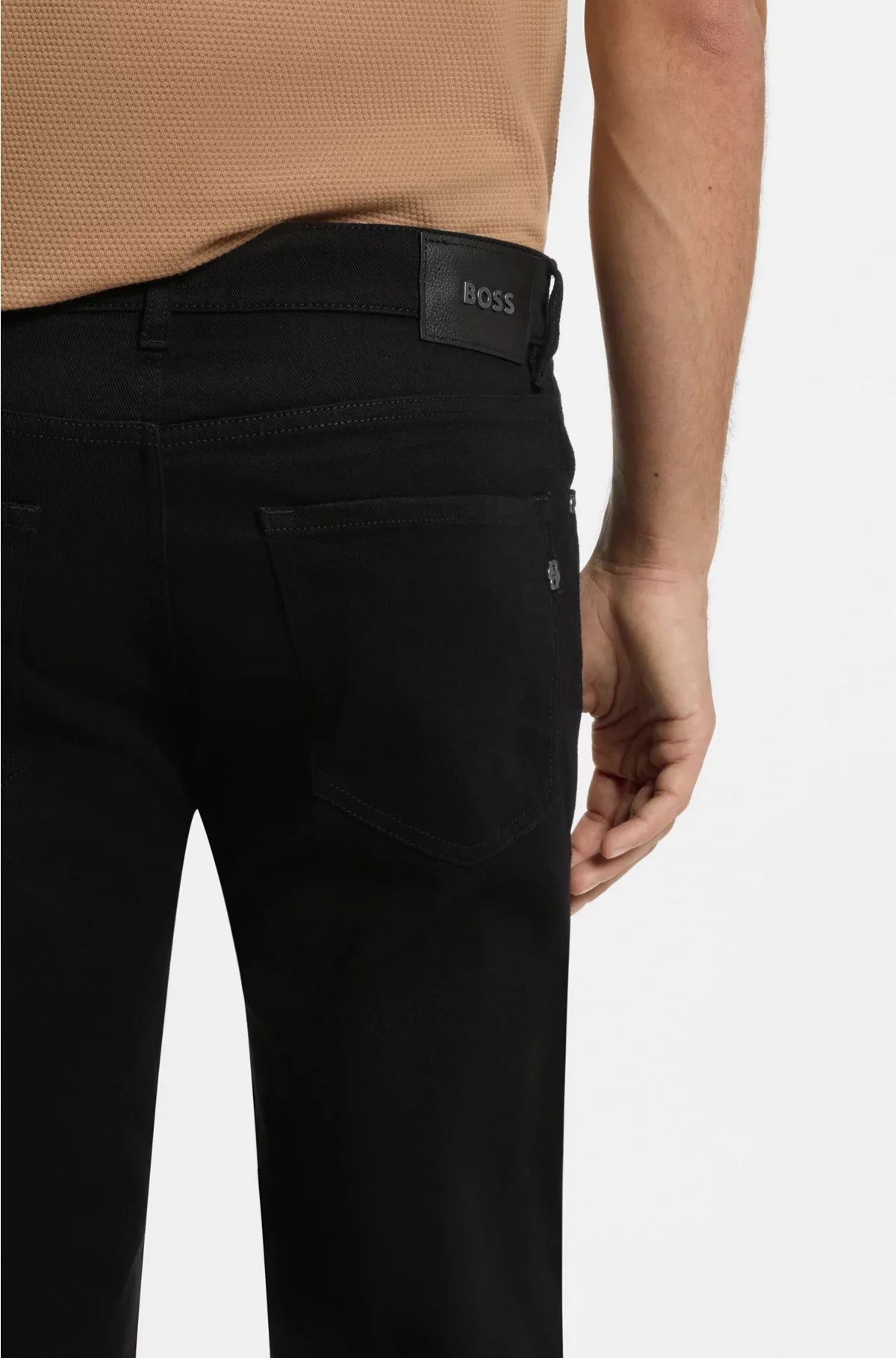 MAINE REGULAR-FIT JEANS IN BLACK ITALIAN DENIM