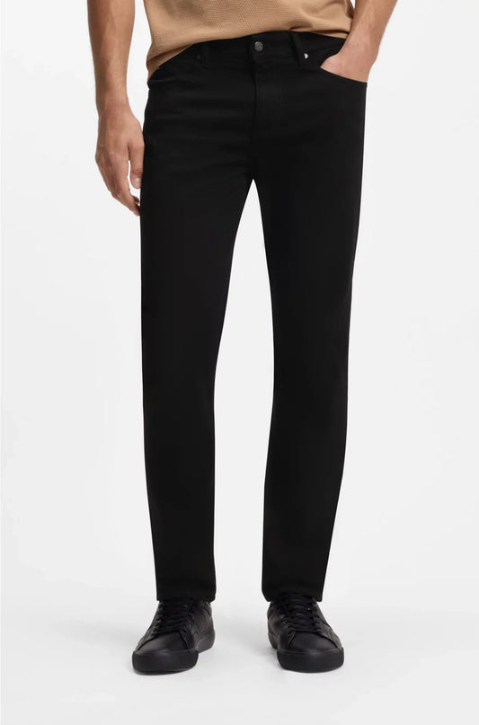 MAINE REGULAR-FIT JEANS IN BLACK ITALIAN DENIM
