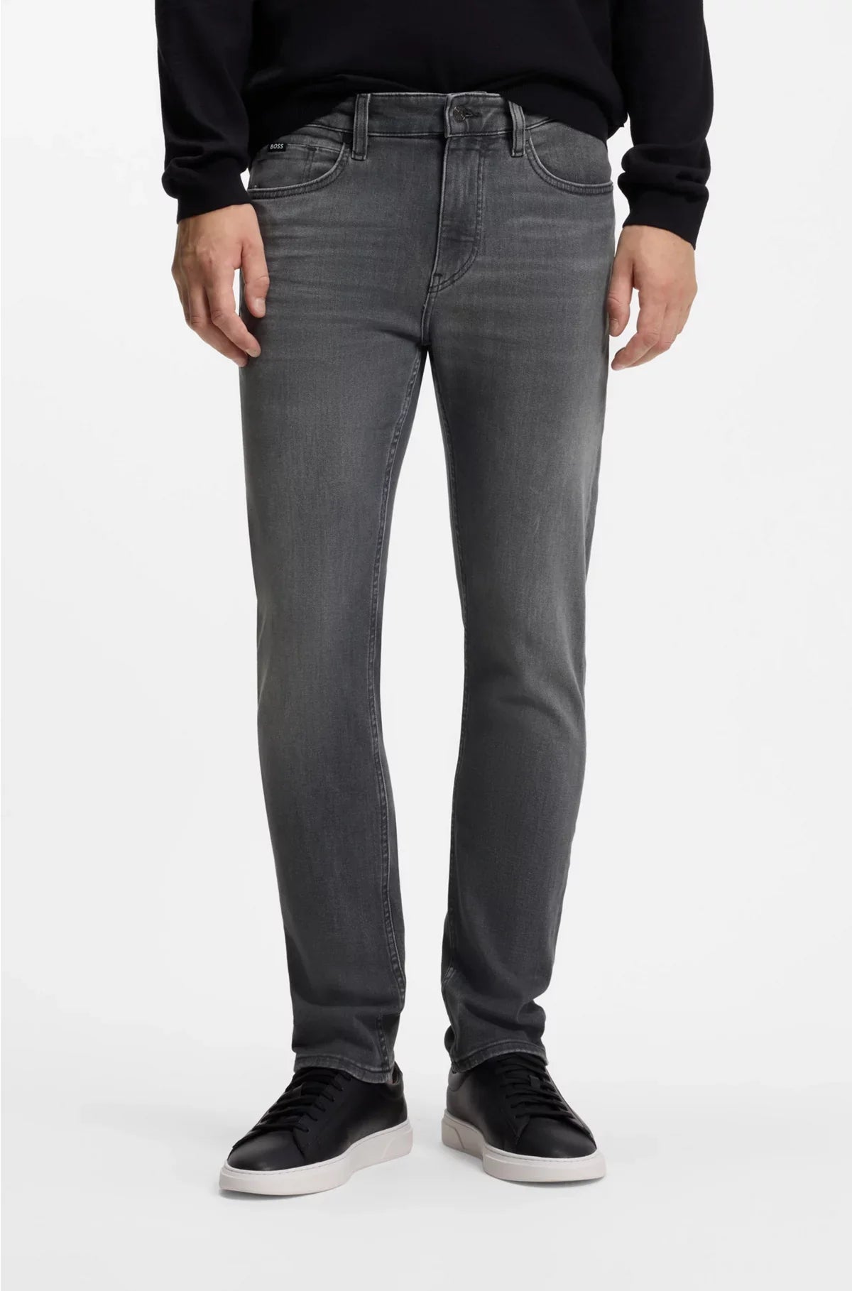DELAWARE SLIM-FIT JEANS IN SUPER-SOFT GREY DENIM