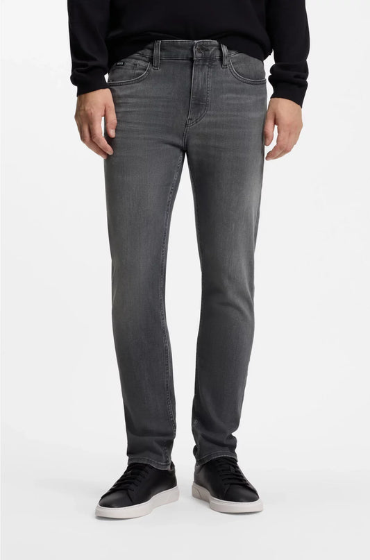 DELAWARE SLIM-FIT JEANS IN SUPER-SOFT GREY DENIM