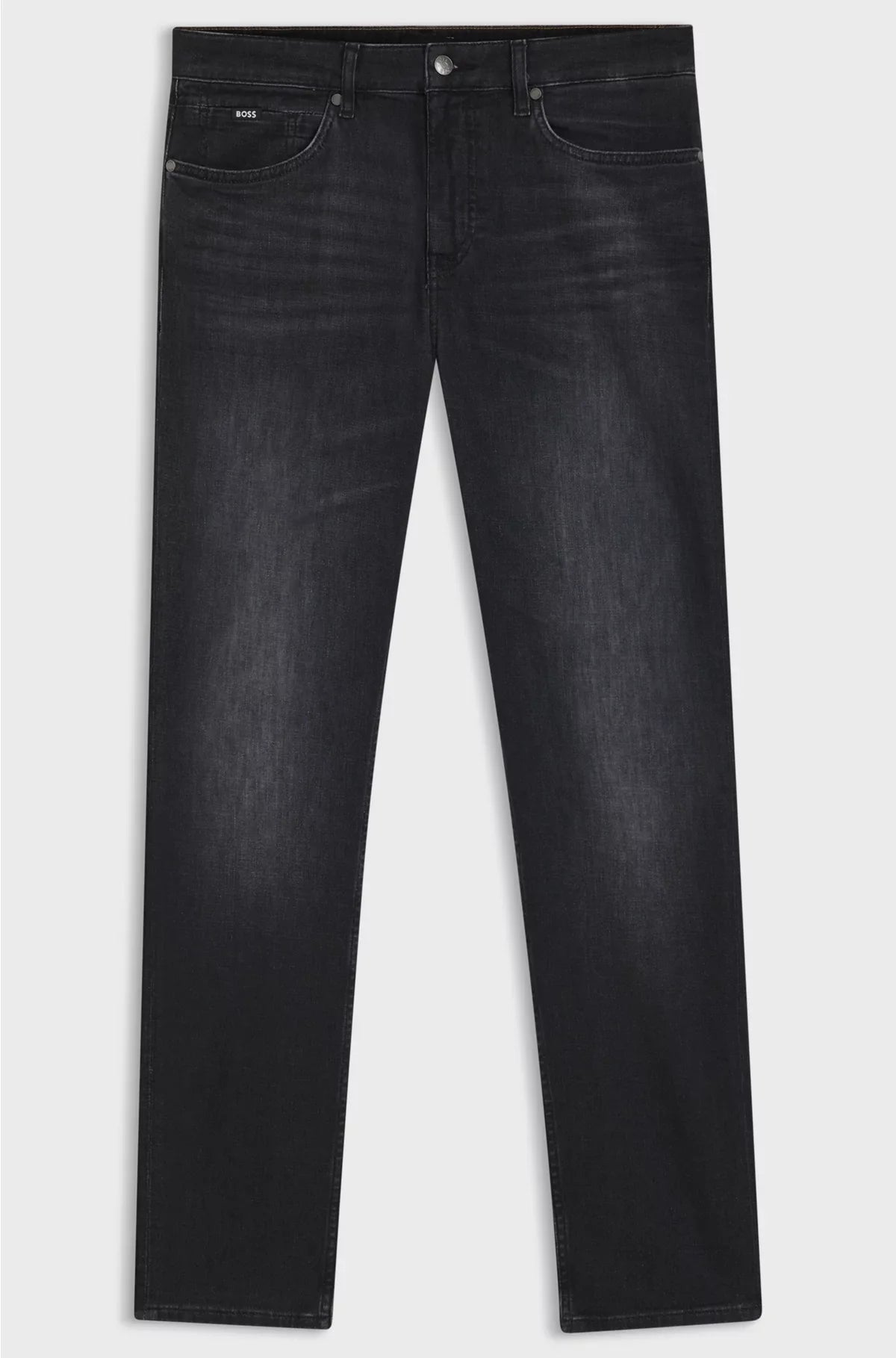 MAINE REGULAR-FIT JEANS IN SUPER-SOFT BLACK ITALIAN DENIM