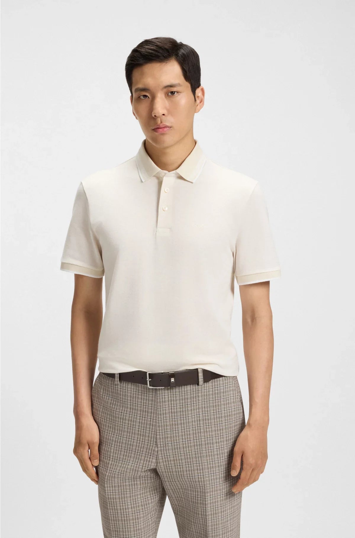 OXFORD-COTTON-PIQUE POLO SHIRT WITH LOGO DETAIL