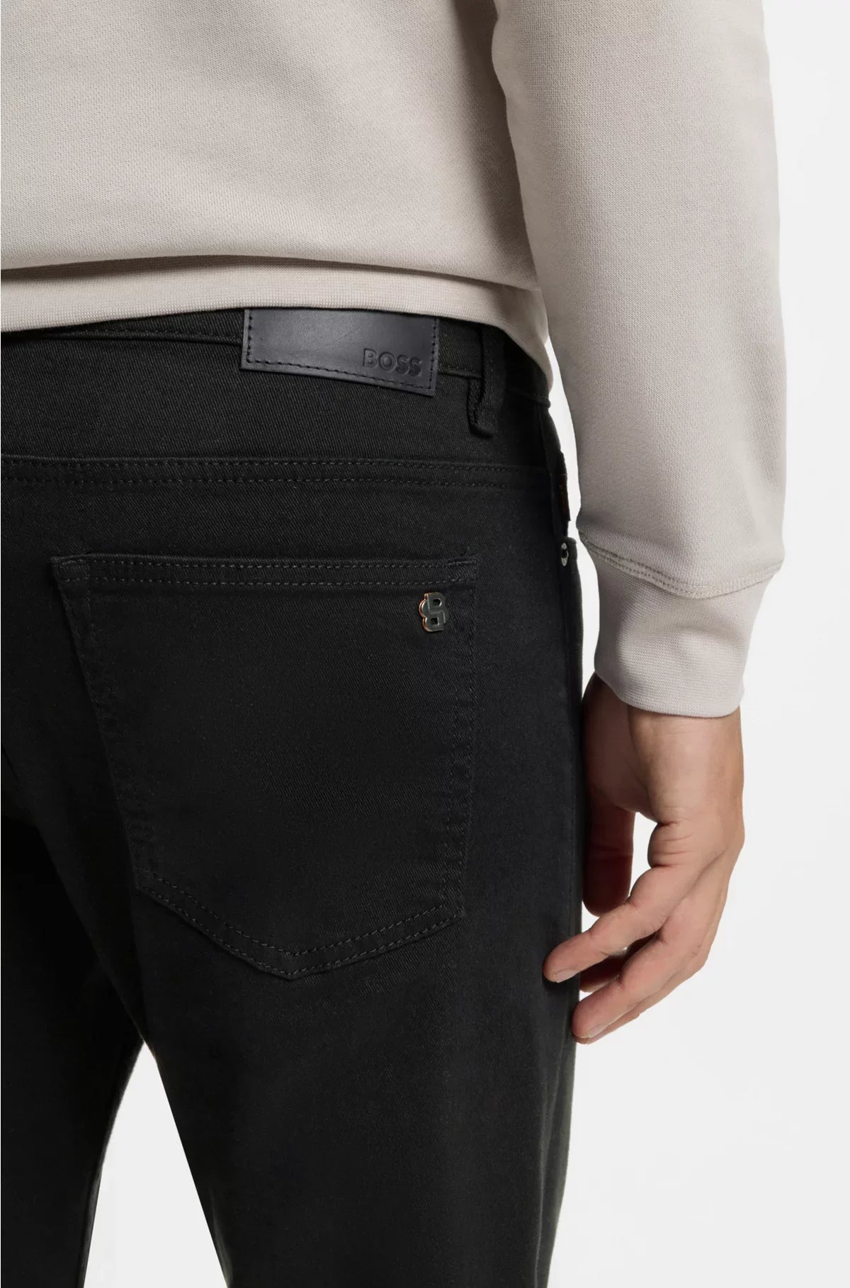 DELAWARE SLIM-FIT JEANS IN STAY-BLACK COMFORT-STRETCH DENIM