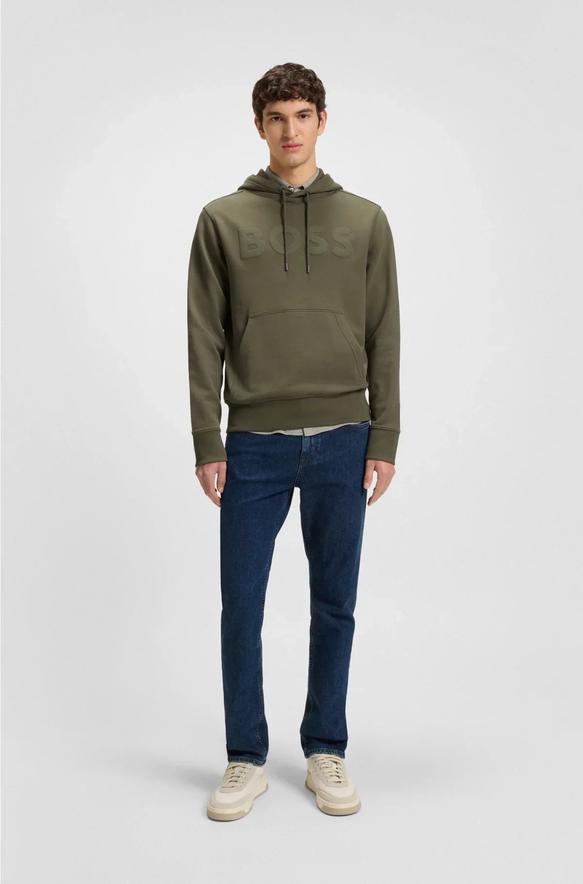 RELAXED-FIT HOODIE IN COTTON TERRY WITH LARGE LOGO