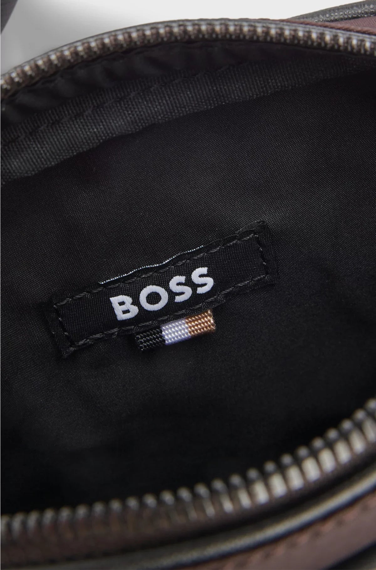 TWILL REPORTER BAG WITH DOUBLE B MONOGRAM