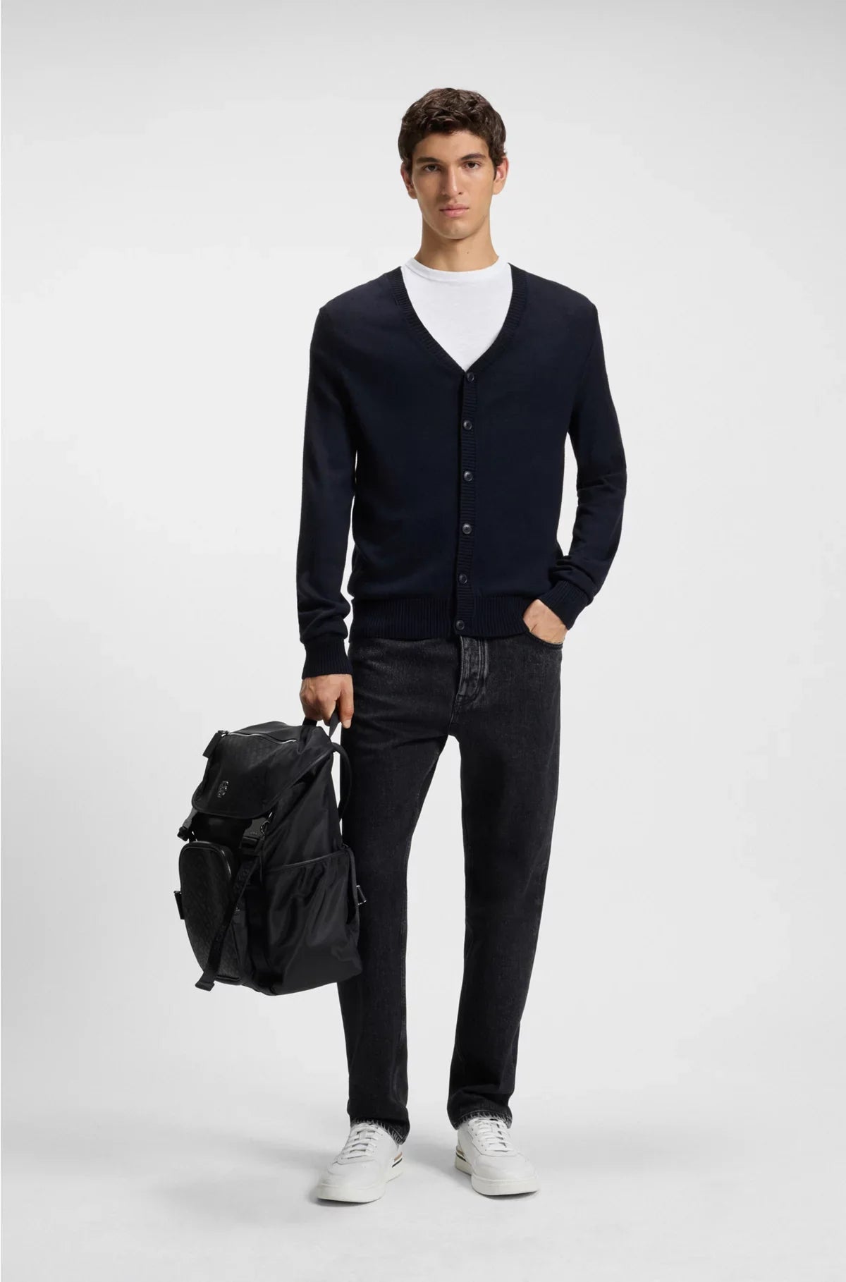 REGULAR-FIT CARDIGAN IN A WOOL BLEND