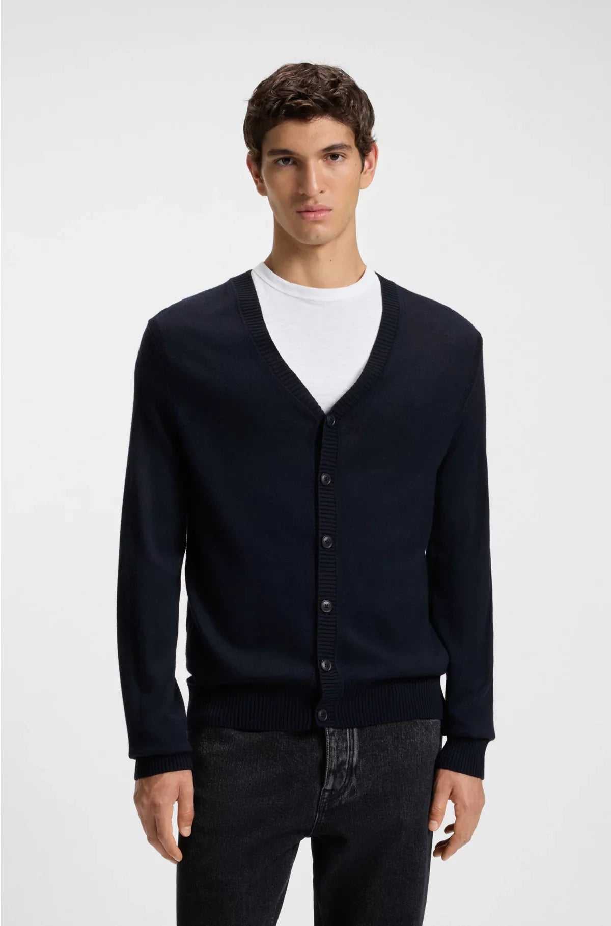 REGULAR-FIT CARDIGAN IN A WOOL BLEND