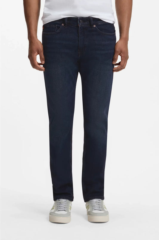 DELAWARE SLIM-FIT JEANS IN PURE-BLUE COMFORT-STRETCH DENIM
