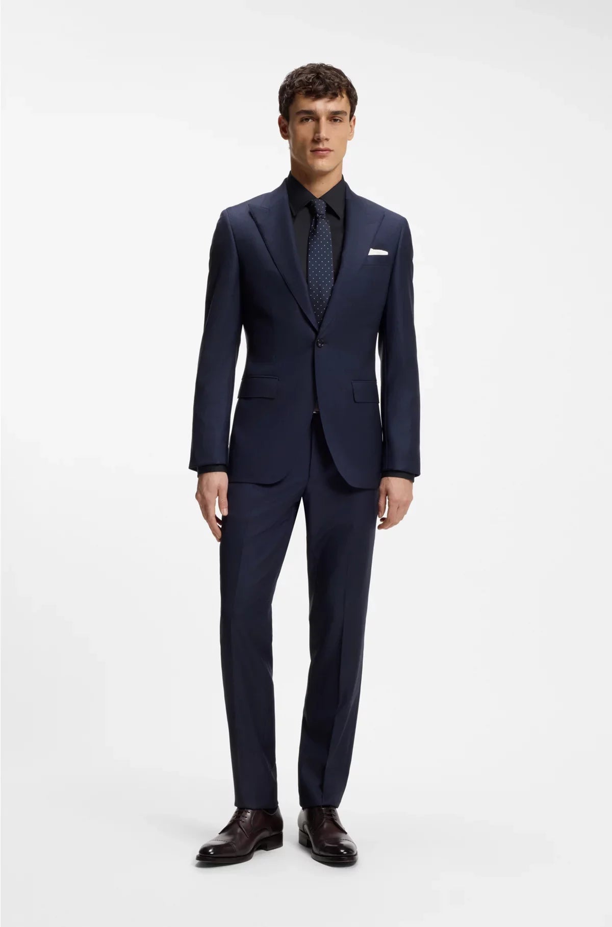 SLIM-FIT SHIRT IN COTTON-BLEND STRETCH POPLIN