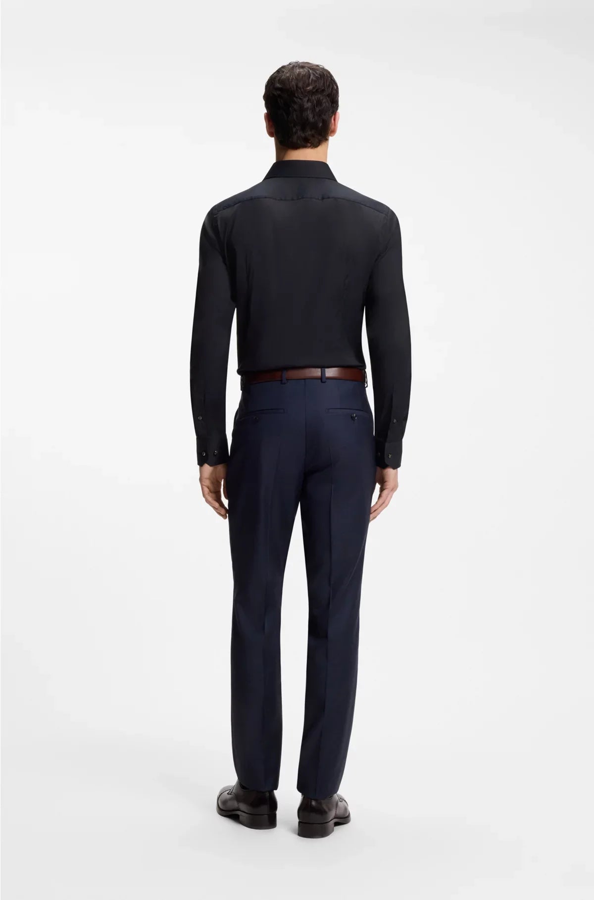 SLIM-FIT SHIRT IN COTTON-BLEND STRETCH POPLIN