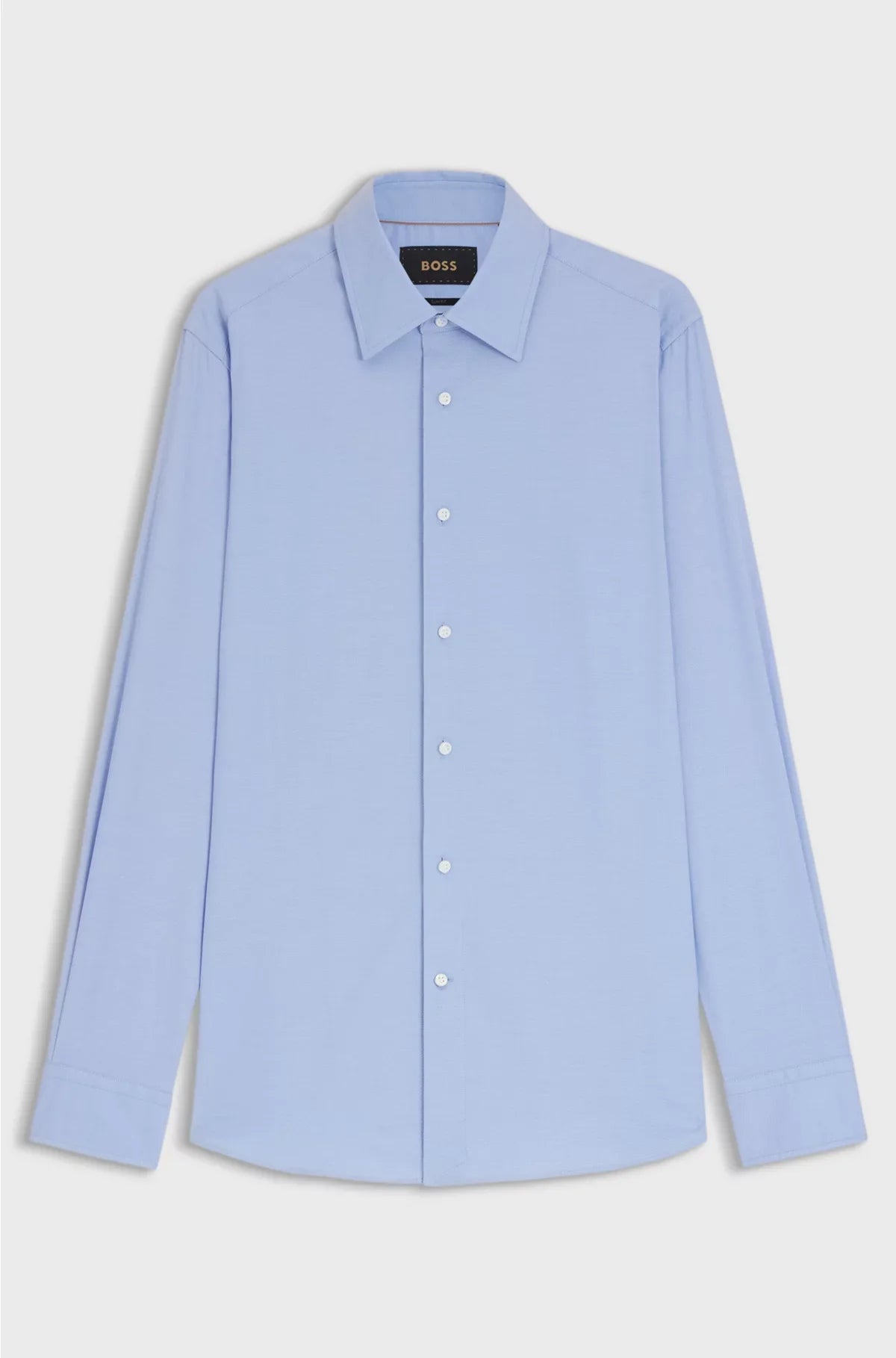 SLIM-FIT SHIRT IN STRUCTURED ITALIAN STRETCH COTTON