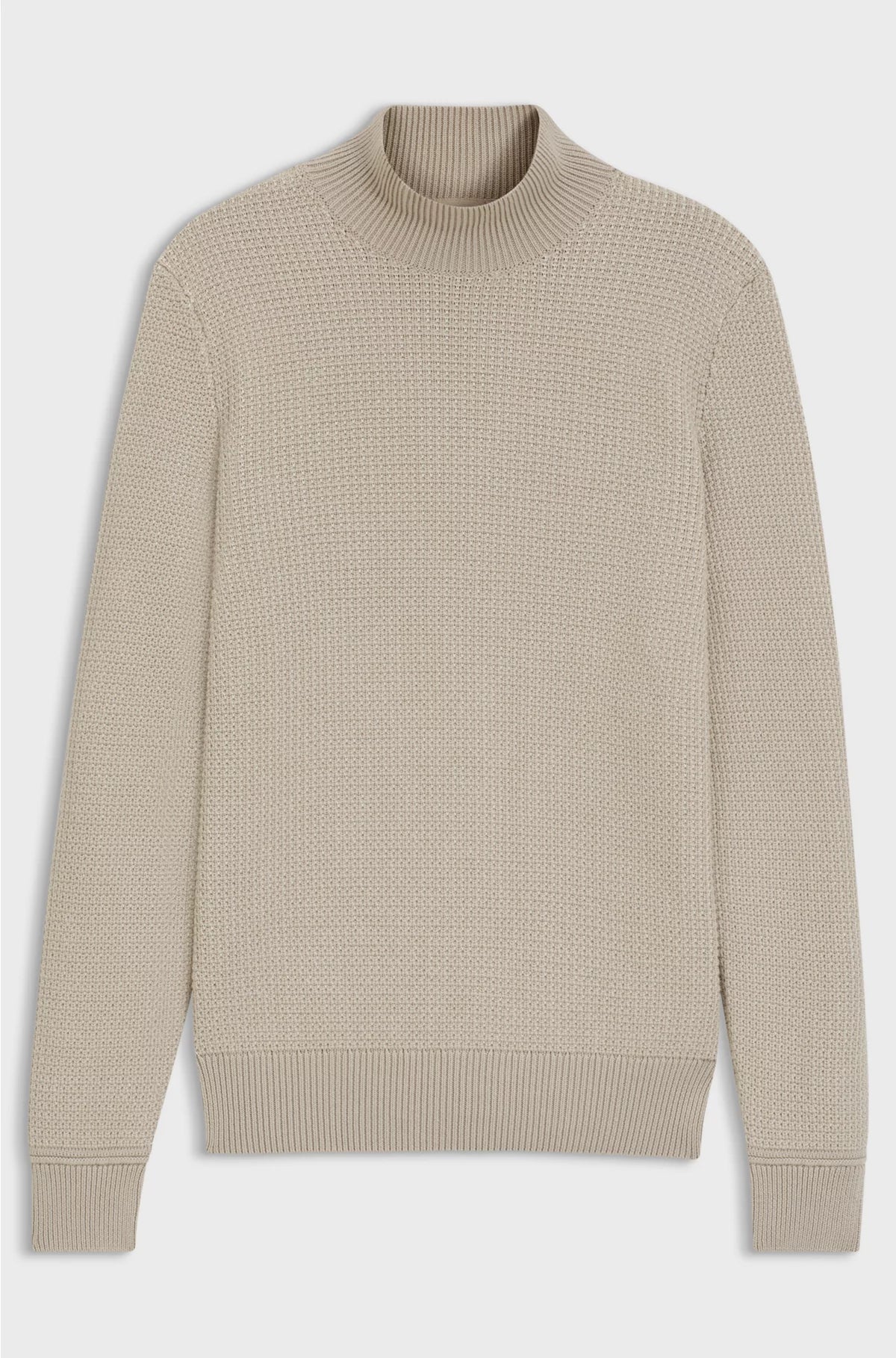 MOCK-NECK SWEATER IN COTTON AND VIRGIN WOOL