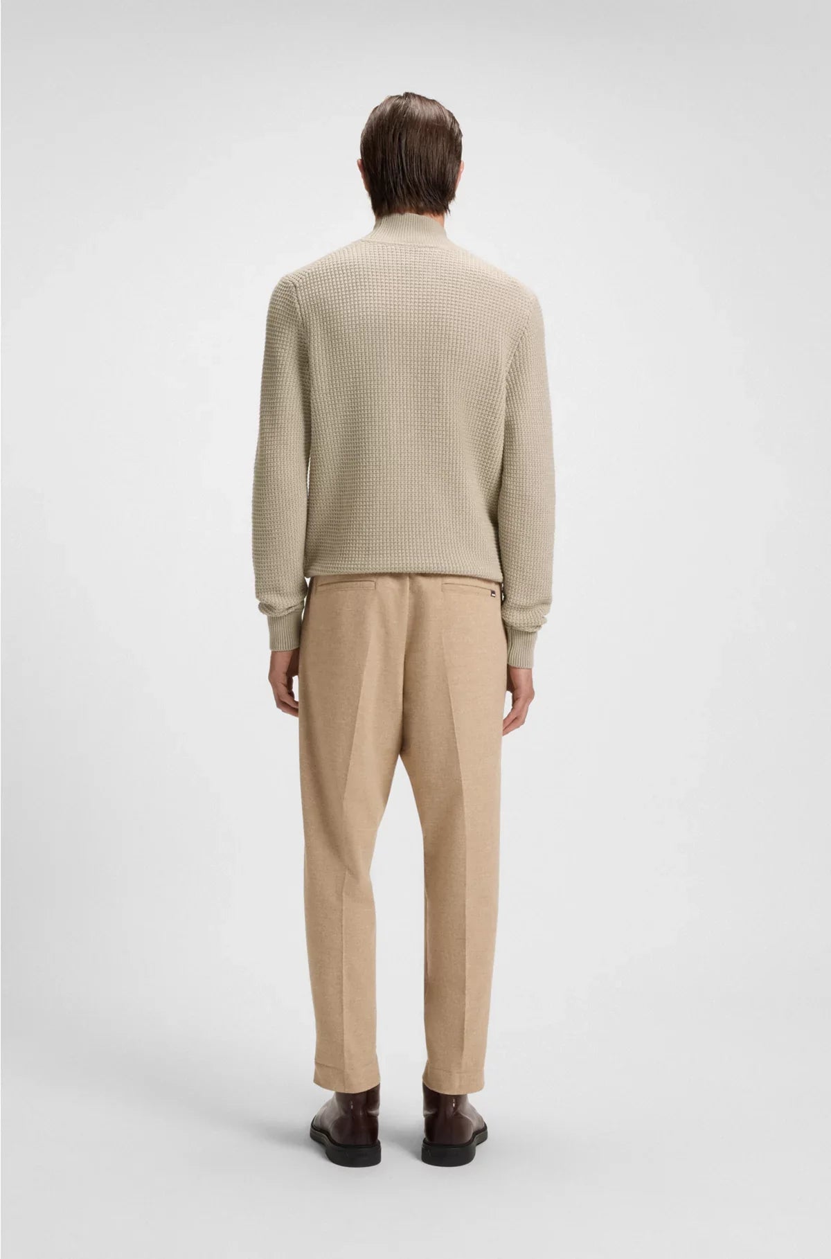MOCK-NECK SWEATER IN COTTON AND VIRGIN WOOL